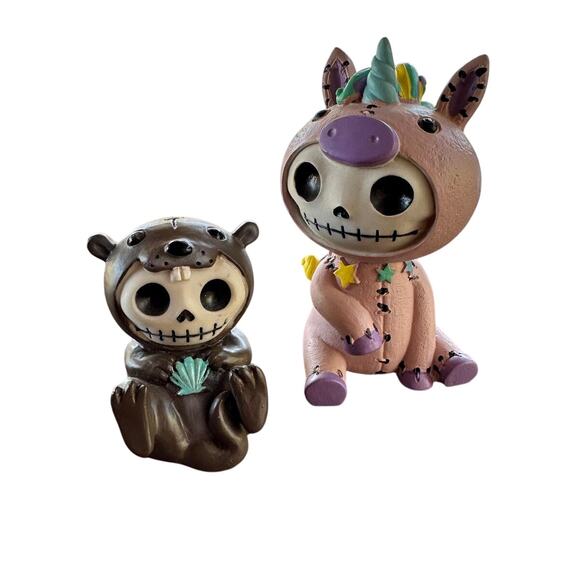 Furrybones Unicorn & Sea Otter Figurines by Summit Collection - Picture 13 of 14